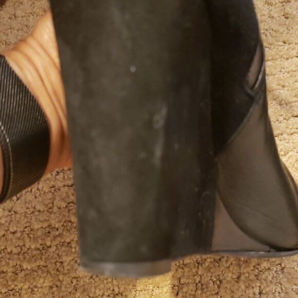 -Hugo Boss made in Italy wedge leather Ladies booties size 36 US6 - Picture 8 of 11